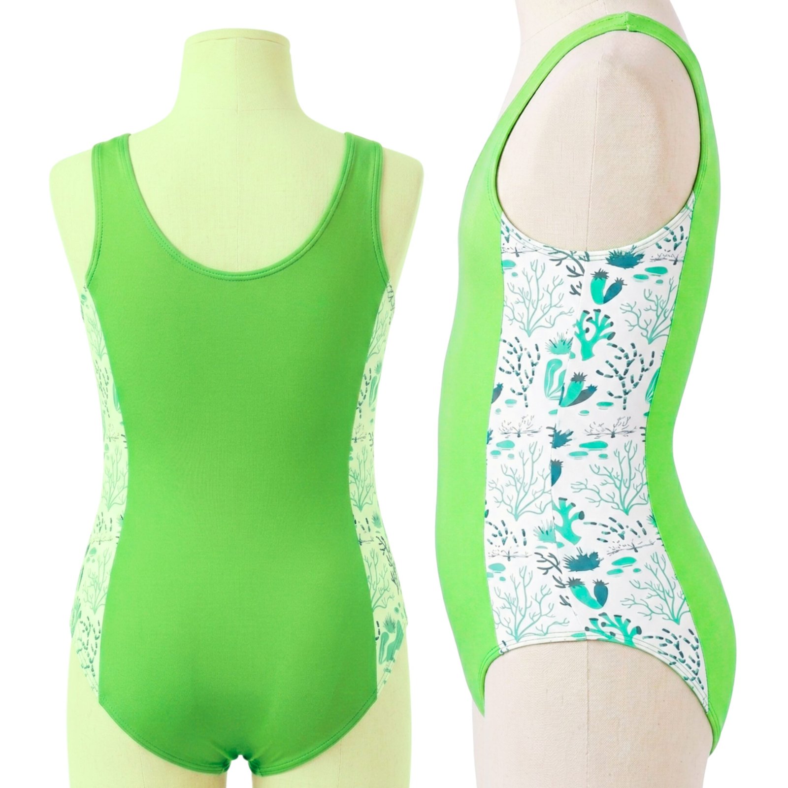 DIRTY CLOTHES Girls Quick-Dry 2-Piece Swimsuit–Two Layered Scoop Neck Tankini Top with Three Layered Swim Shorts–Stylish Swimwear for Beach & Pool (5-14Y) - Image 2